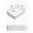 Eleen 19" X 15" White Rectangle Ceramic Countertop Bathroom Vanity Vessel Sink Art Basin