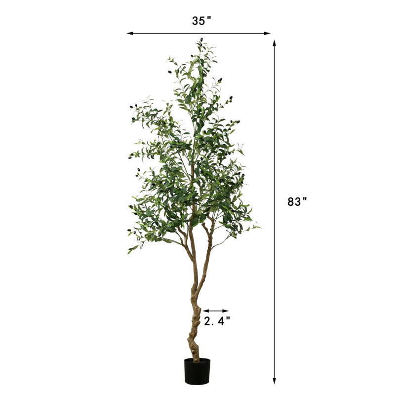 Approx. 83 Inches High Artificial Olive Tree