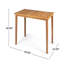 Table de bar d'extérieur en bois avec finition, profondeur de 44 pouces, pieds minces, utilisation rectangulaire exquise et simple, largeur de 25 pouces, design, intempéries-1444440928