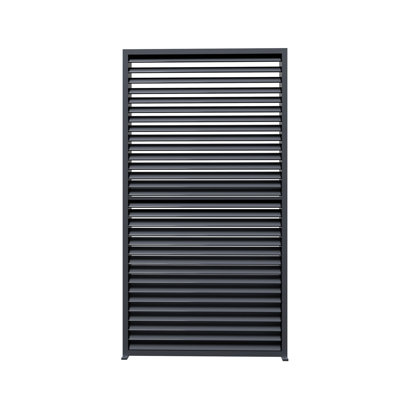 Purple Leaf Fixed Aluminum Shutter Wall For Louvered Pergola, Gray