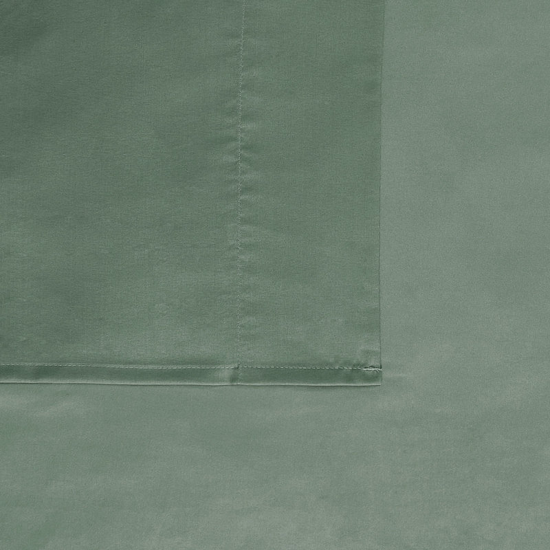 London Fog Garment Wash Solid Sheet Set, King Sheet Set + Fitted Sheet + 2 Pillowcases, Green
