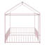 Structure de lit pleine grandeur en métal avec clôture, pour adolescents, filles et garçons-118098531-118098532