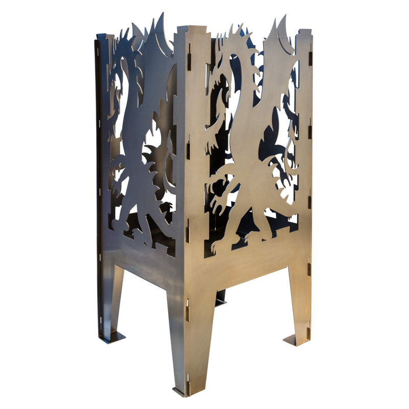 Square Steel Wood Burning Smokeless Fire Pit