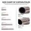 Extendable Metal Curtain Pole, Adjustable Curtain Rod with Brass Finials & Rings-1418454375-1418454378