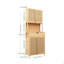 Armoire de rangement en bambou à double porte de 72 pieds de hauteur, couleur bois, double capacité