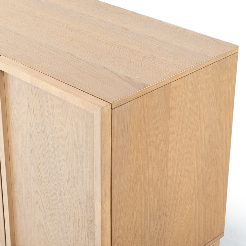Bronwyn 4 Door Wood Media Stand, Natural