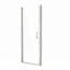 Porte de douche réversible semi-sans cadre en aluminium l 34 po x H 72 po avec verre trempé transparent et poignée-129381419