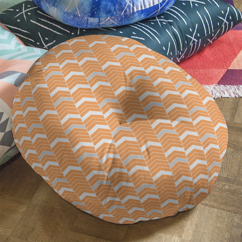 Coussin Rhonda, 30 po x 30 po, Orange et gris