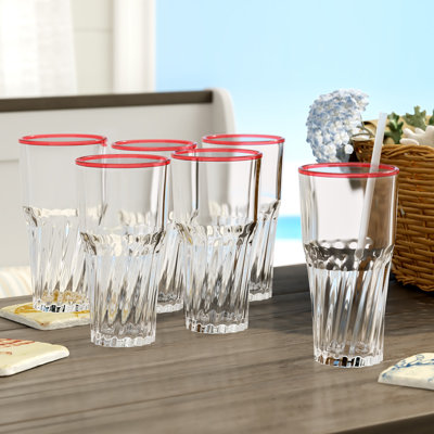 Bret 19oz. Acrylic Drinking Glass Set