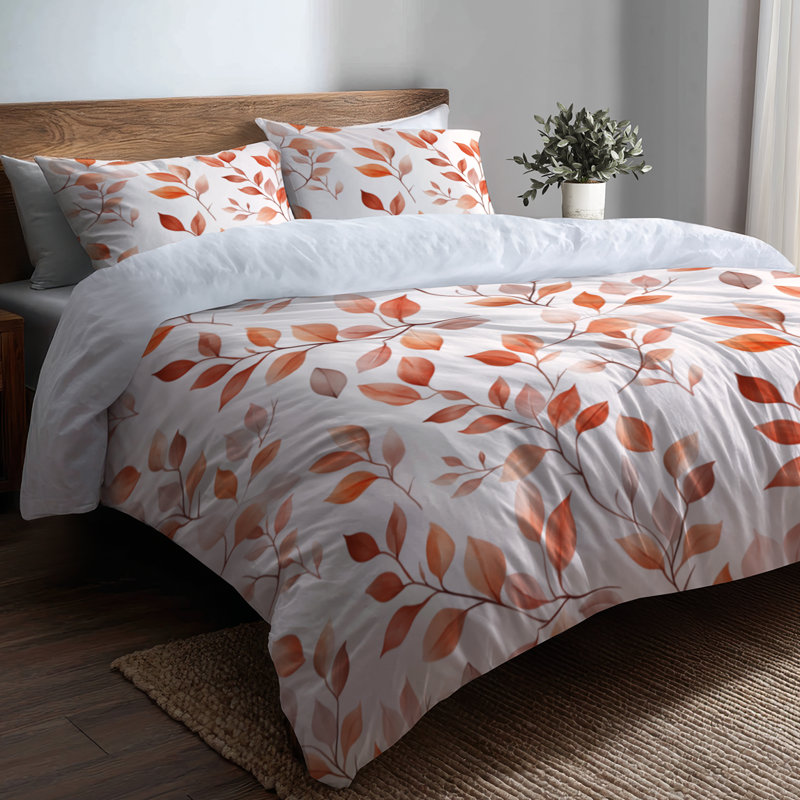 Ensemble d'édredon floral 6 pièces - Ensemble de literie et coussin décoratif Boho Terra
