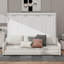 Lit escamotable mural Murphy avec canapé convertible, supports de rangement intégrés et éclairage à DEL-1937257185