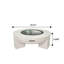 43.31" Light Beige Magnesium Ceramic Multifunctional Charcoal-First Patio Fire Pit Table With Grill, Compatible For Properly Sized Firewood