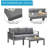 5 - Person Patio Conversation Set with Cushions-847905705-847905702