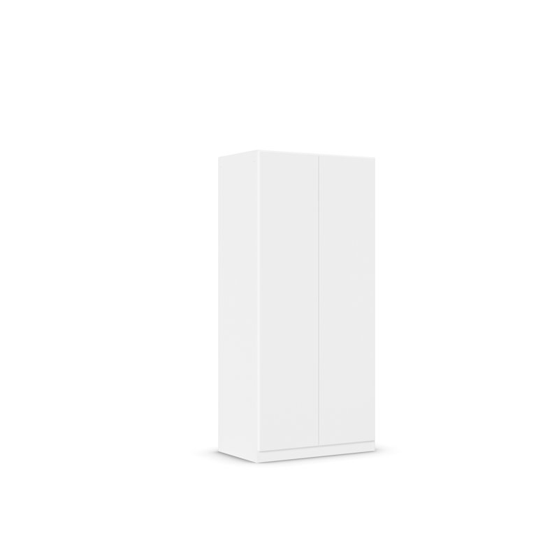 Wardrobe with hinged door wardrobe COSTA width 90cm, handle-free, push-to-open, White