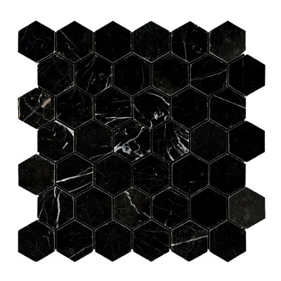2 in. x 2 in. Honeycomb Polished Marble Tile