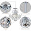 Plafonnier lustre en cristal moderne, luminaire semi-encastré 4 lumières pour cuisine, salle à manger, salon, chambre à coucher, couloir, bar, placard, base E12-2120680648-2120680649