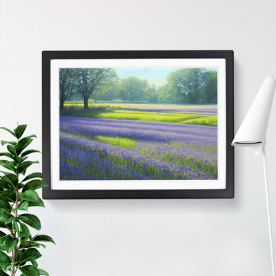 Exceptional Bluebell Field 1 Piece Single Picture Frame Wall Art