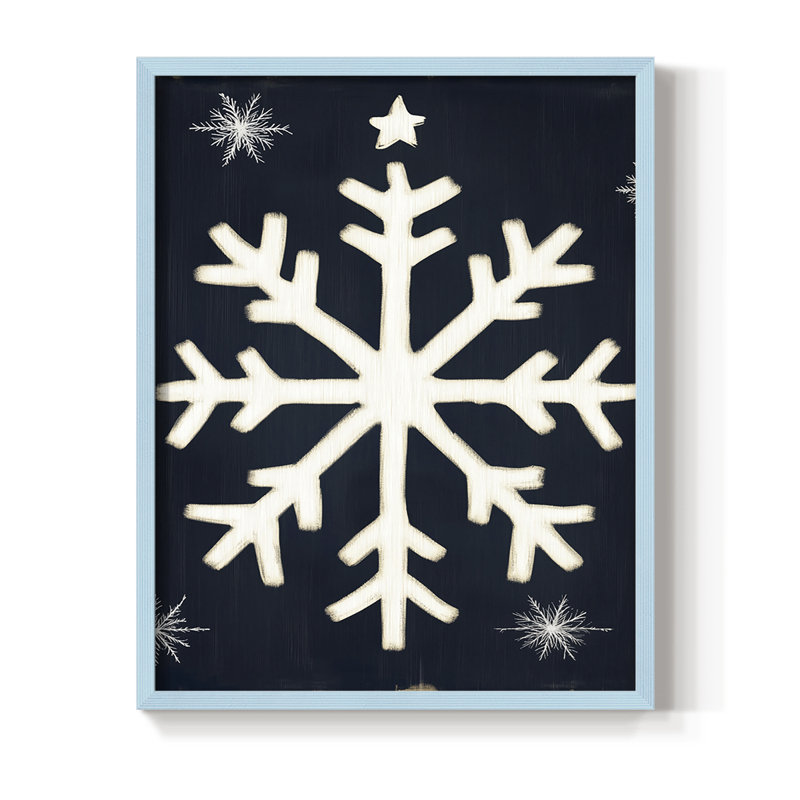 Reproduction encadrée - bois massif, H 15 po x l 12 po, Bleu
