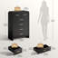 Commode 4 tiroirs cannelée Ebern Designs-1935337365