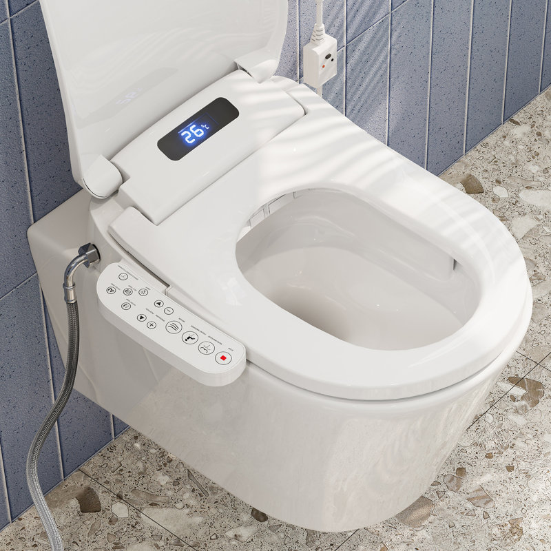 Smart Bidet Mandeville - Heated Seat With Adjustable Temperature, Built-in Warm Air Dryer & Night Light, Includes Water Filter, Soft Close Lid & Self-cleaning Nozzle