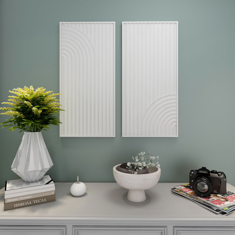 Saanvi Metal Wall Decor, White