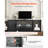 TV Stand for TVs up to 65 in Modern Entertainment Center with Glass Shelf