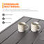 Ensemble de table de salle à manger de patio 5 pièces avec trou pour parasol et chaises PVC-coated polyester-1233341022