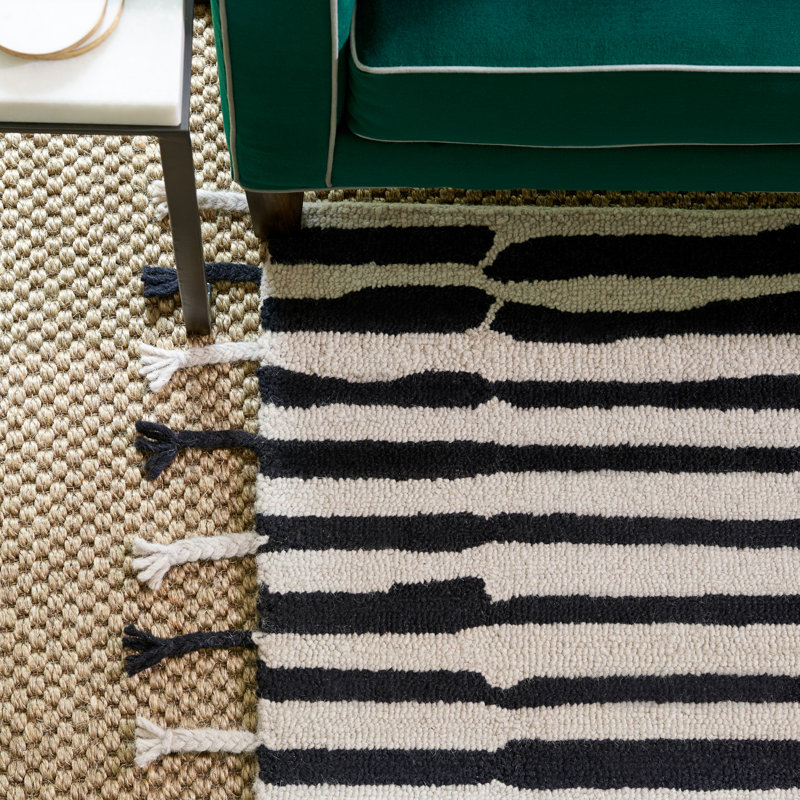 Vera Wool Striped Indoor Rug, Rectangle 8' x 10'