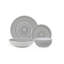 Waterside 16pc Pad Print Stoneware Dinner Set-1989010152