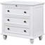 Meuble de rangement blanc à 3 compartiments - Fonctionnel au quotidien. Table d'appoint Ustyle en bois massif avec plateau coulissant.