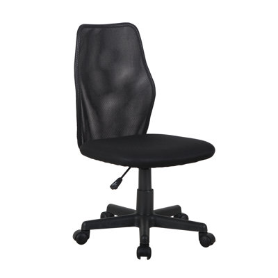 Mercer41 Keriona Adjustable Ergonomic Faux Leather Swiveling PC & Racing Game Chair in Black