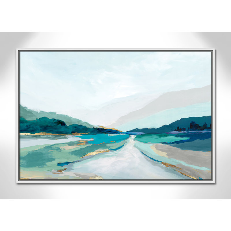 Hope Creek - Blue Version Print par Isabelle Z, Blanc, H 25,5 po x l 37,5 po