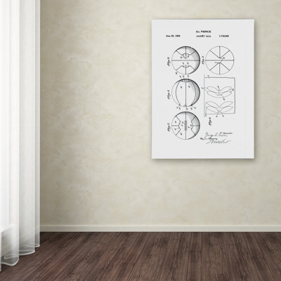 «Eyball Basketball 1929 White» par Eyron, reproduction d'art sur toile tendue