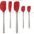 Stainless Steel Handle Silicone Scraper Set, 5-Piece