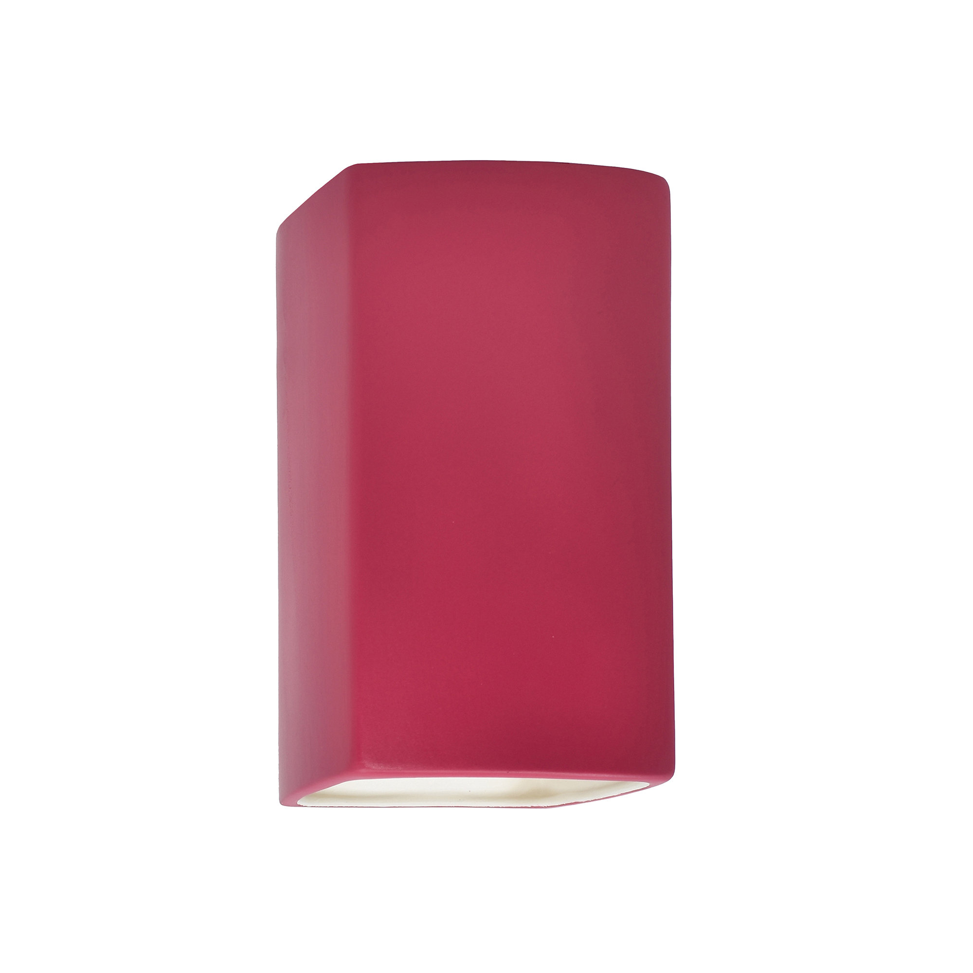 Nomad Outdoor Ceramic LED Wall Light, Cerise, No, 13.5" H x 7.25" W x 4" D