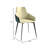 Khairin Dining Chair With Armrests And Black Powder-Coated Iron Legs Set Of 4-1051038817