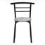 Ensemble de table de salle à manger, ensemble de 3 pièces, petit, L 32 po, cuisine, stratifié gris, métal noir, contemporain