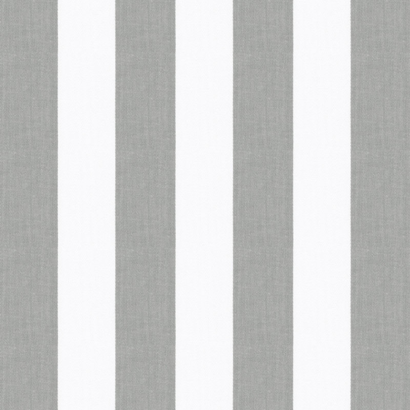 Gray and White Striped Polyester Patio Awning Fabric Replacement