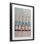 «Pink and Blue Champagne Bottles», reproduction imprimée sous verre encadrée par Petal Prints Design