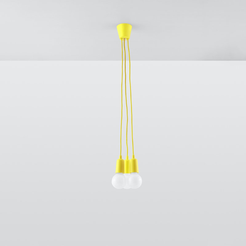 Borofsky - Light White Pendant, Yellow, 3 Lights