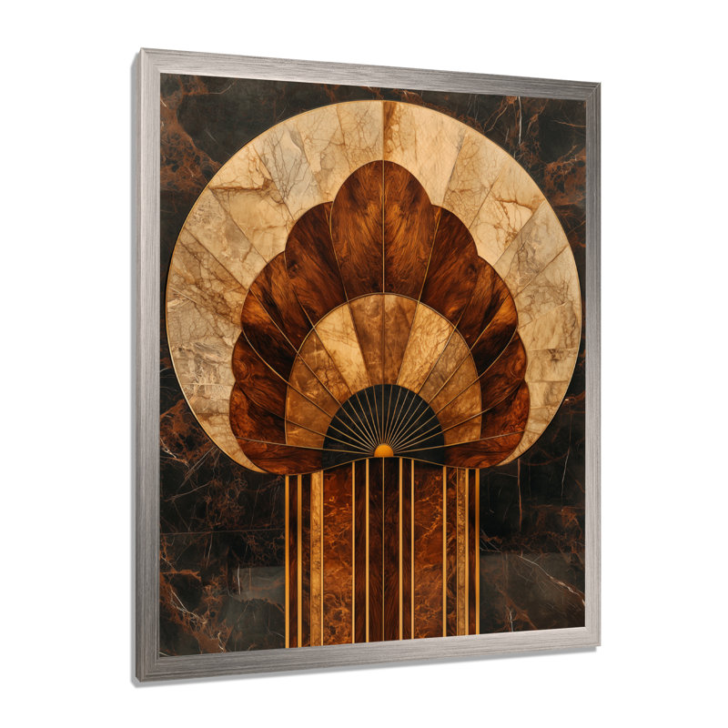 Shalanda - Abstract Canvas Wall Art, Argent argent, H 20 po x l 12 po, Reproduction encadrée d'une seule photo