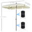 Parasol rectangulaire de marché 4 pi x 7 pi Beckles