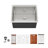 24”x18” Stainless Steel Laundry Workstation Bathroom Sink Single Basin Under-mount Stainless Steel Utility Bathroom Sink with Roll-up Drying Rack and Stainless Steel Bask Stainer and Drainer and Bottom Grid and Cutting Board and Colander