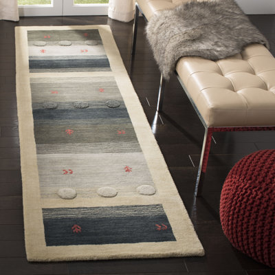 Labbe Hand Loomed Wool Striped Rug