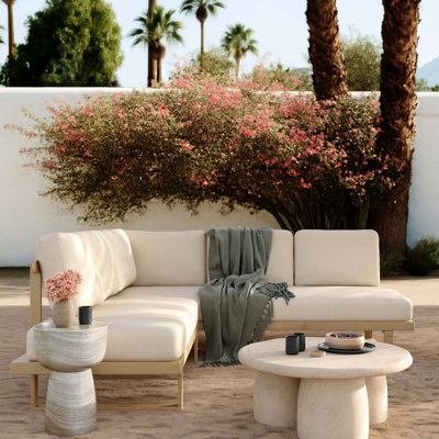 Cream Outdoor L-Sectional