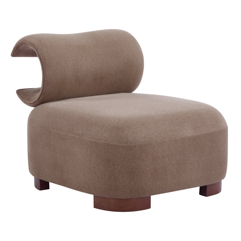 Chaise d'appoint polyvalente en polyester, Brun