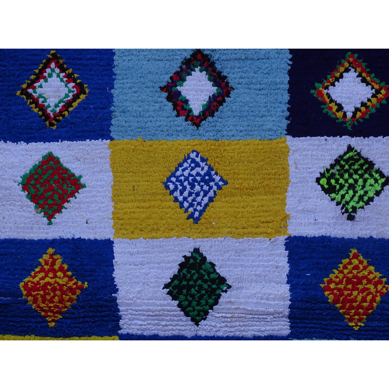 Moroccan Hand Woven 105cm X 145cm Area Rug