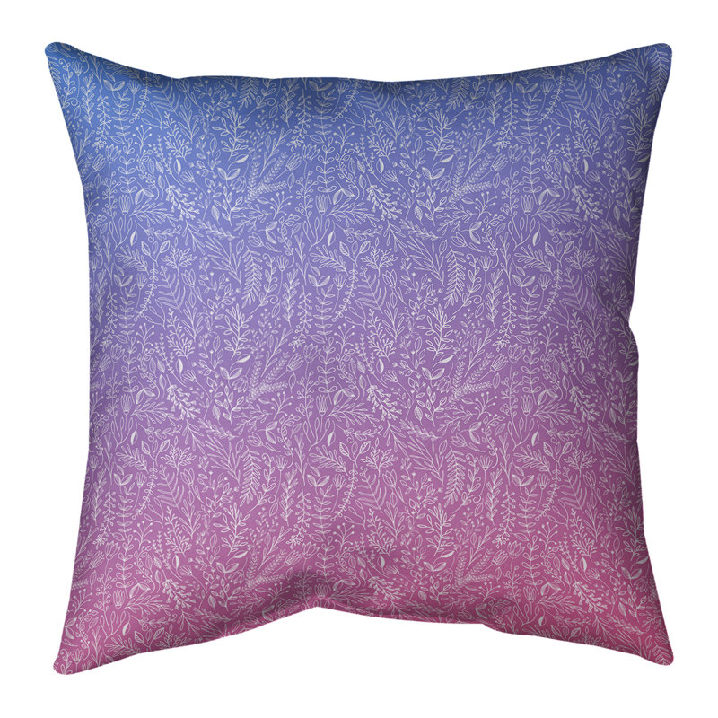 Coton Katelyn Elizabeth Ditsy, H 14 po x l 14 po, Bourre en polyester, Bleu / Rose