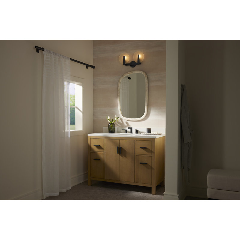 Hint Two-Light Sconce, Polished Chrome