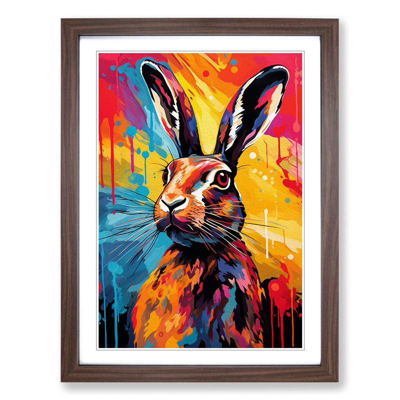 Hare Colour Field Art - Framed Print